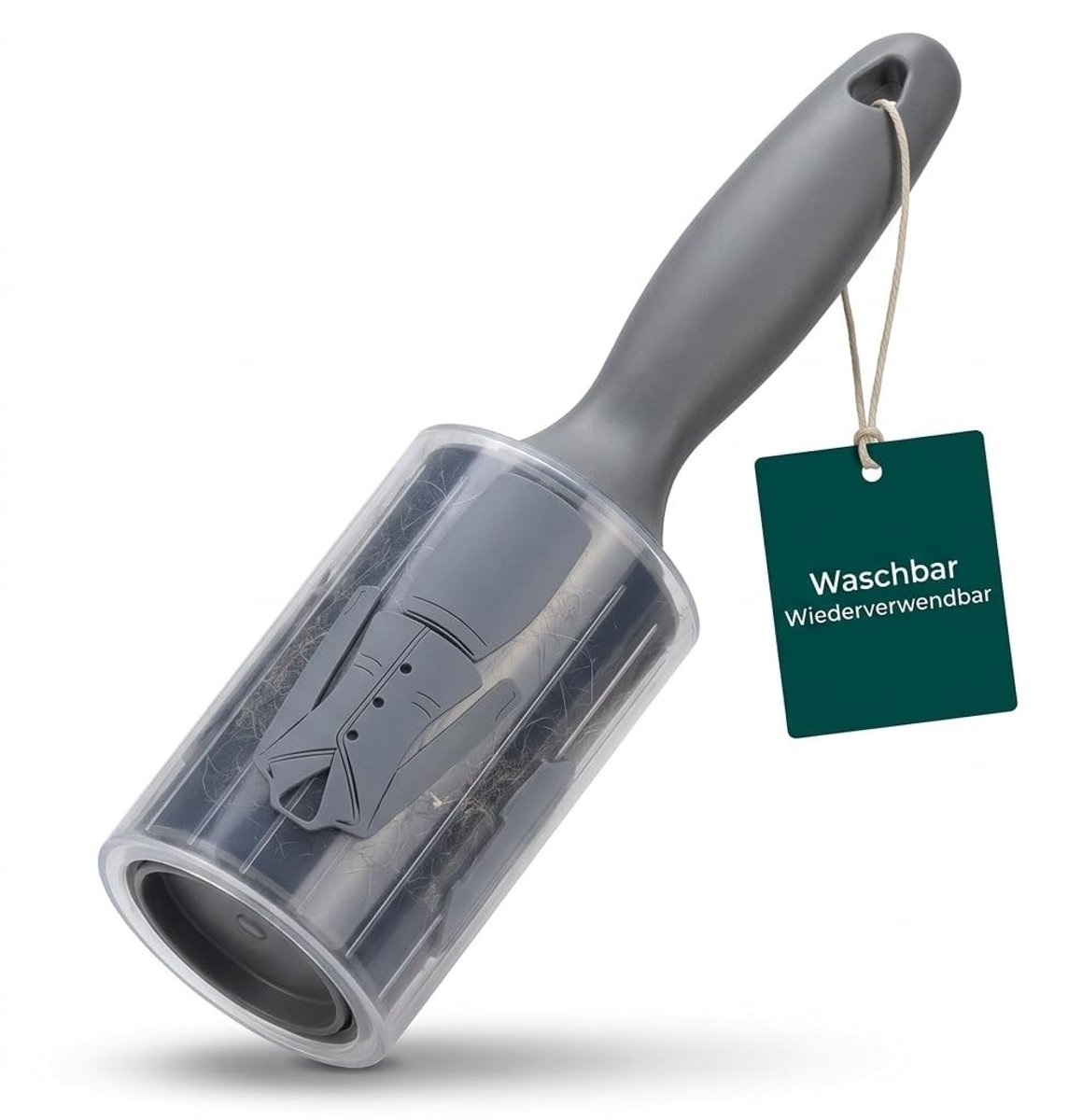 Dailygoods- Loggerol 24 cm - wasbaar/herbruikbaar - kunststof handvat - voor kleding/bekleding - dierenhaar - eenvoudig in gebruik - Kledingroller