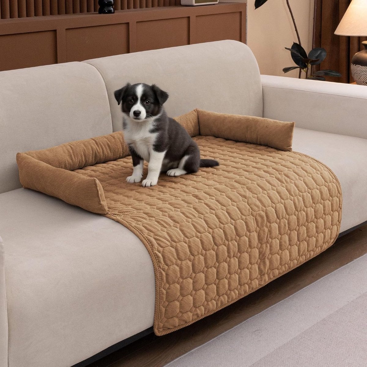 Huisdierbankhoes - Bankbeschermer - Meubels beschermen - Antislip onderkant - 90 x 90 cm - Koffie