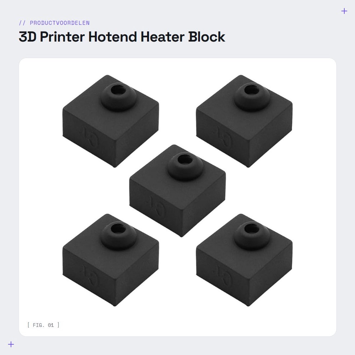 Dailygoods- Hotend Cover - Hittebestendig Siliconen - 5 Stuks - Antiaanbak - Bescherming Verwarmingsblok - Compatibel met MK7/8/9 - Verwarmingsblokhoes
