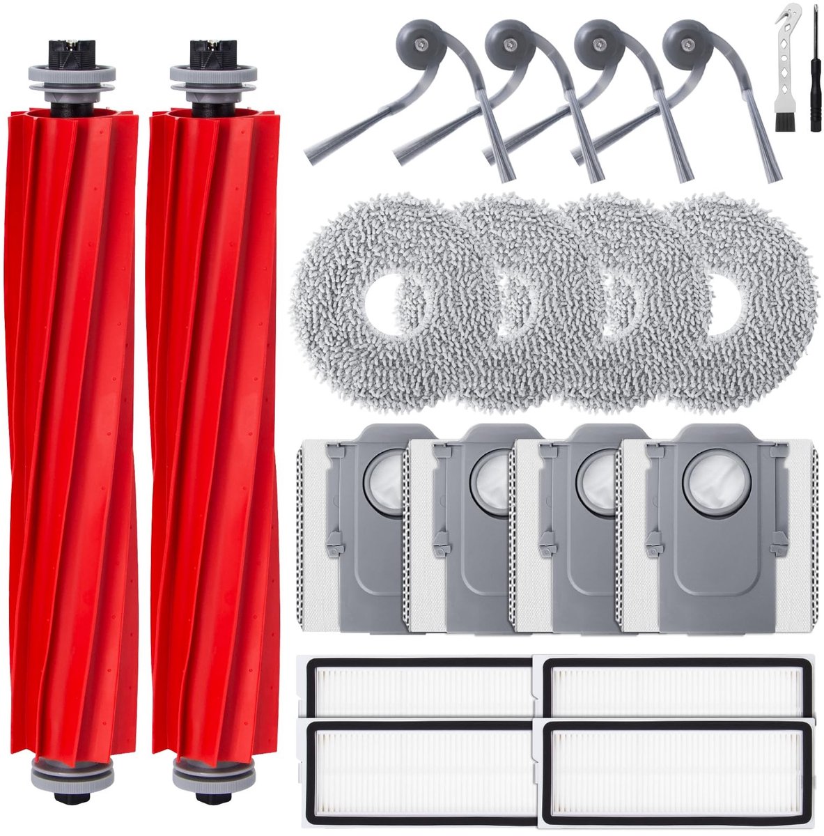 Dailygoods- Accessoires - Compatibel met Roborock QV 35A/35S - Stofzuigeronderdelen - Stofzuigeraccessoires - Verlengstuk - Borstel