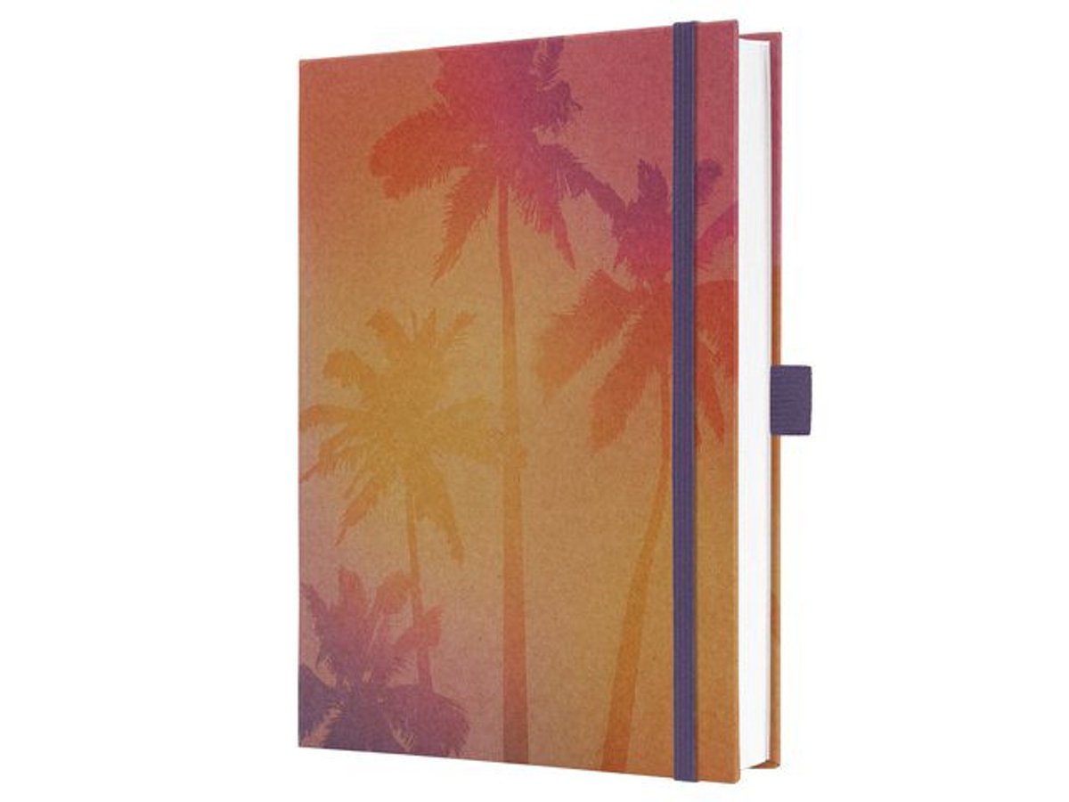 Notitieboek Jolie Pure A5 kraft Pure Palms lijn hardcover 192 pagina's 100 grams