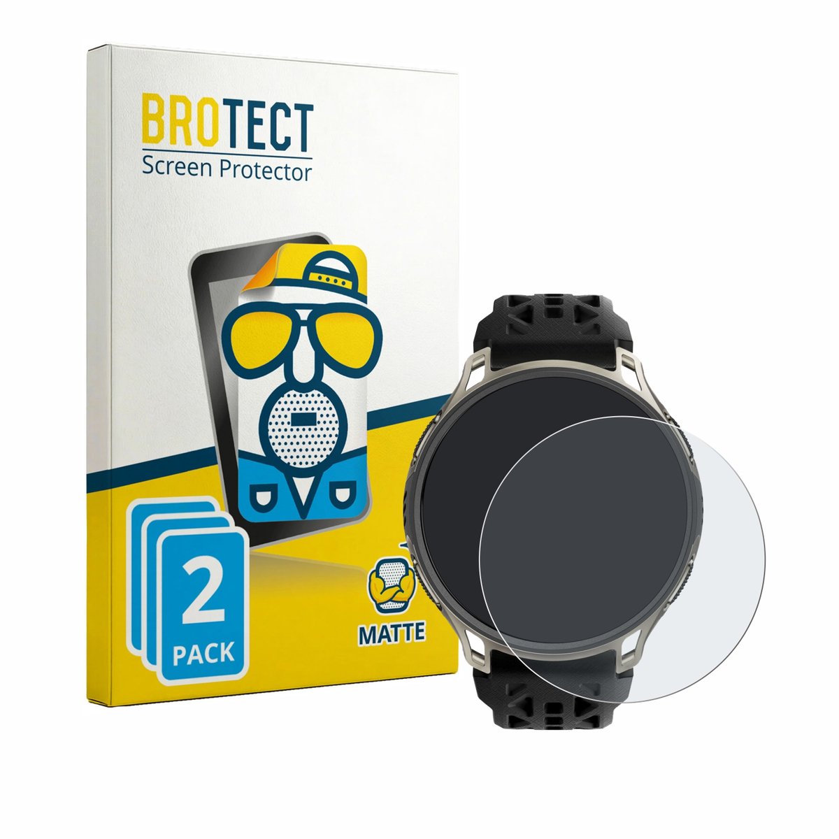 BROTECT - Screenprotector voor Amazfit Cheetah 2 Pro - Folie Beschermfolie matte 2 Stuks