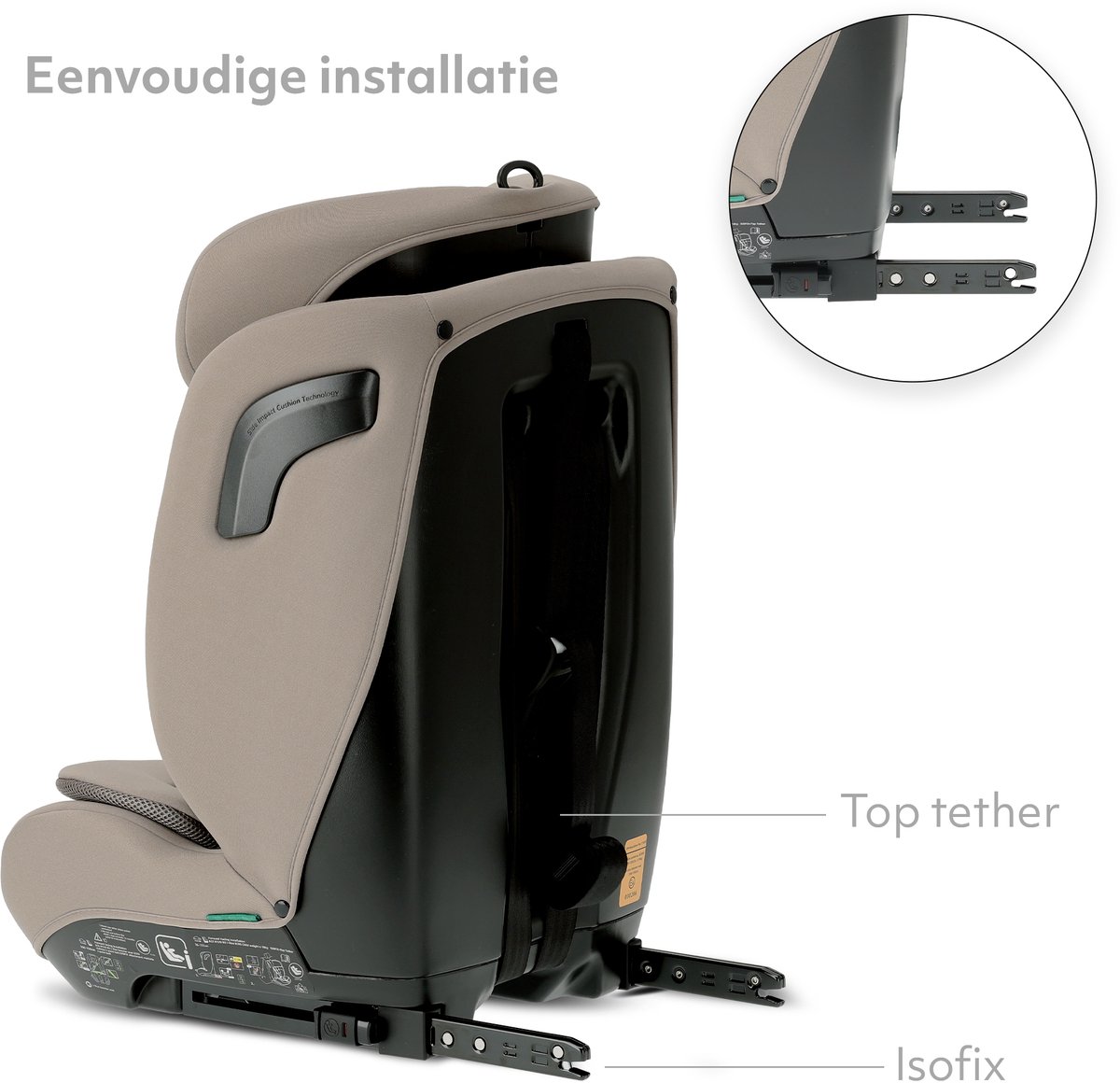 Deryan Carter Luxe i-Size Isofix Autostoel - 76-150cm - Truffle Nougat thumbnail 3