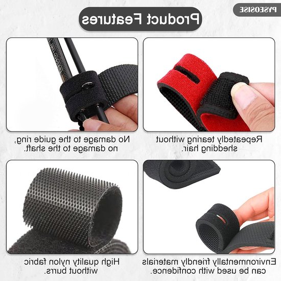 16 Stuks Elastische Visspullen, Antislip Visspullen voor het Bevestigen van Vissystemen en Hengels — afbeelding 2