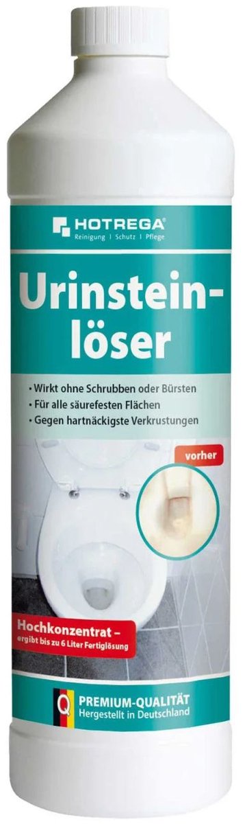Krachtige Urinesteen Verwijderaar Concentraat 2x1L - Verwijdert Hardnekkige Urinesteen, Neutraliseert Urinegeur en Maakt Toilet en Badkamer Grondig Hygiënisch Schoon