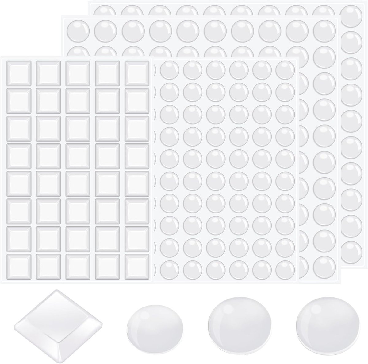 Adhesieve Demper Set van 340 Stukken, Transparante Deurbuffers voor Kasten en Lades, Geluidsdempers en Schokdempers