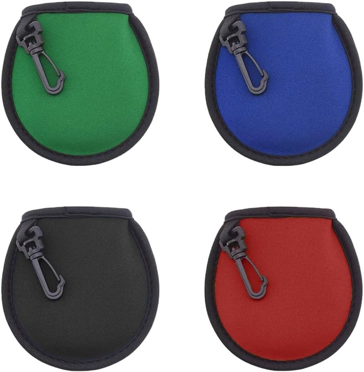 Compacte Golfbal Reinigingszak - 4 Stuks Waterdichte Golfbal Schoonmaakzak met Clips en Dubbele Laag, Ideaal voor Golfaccessoires en Onderhoud