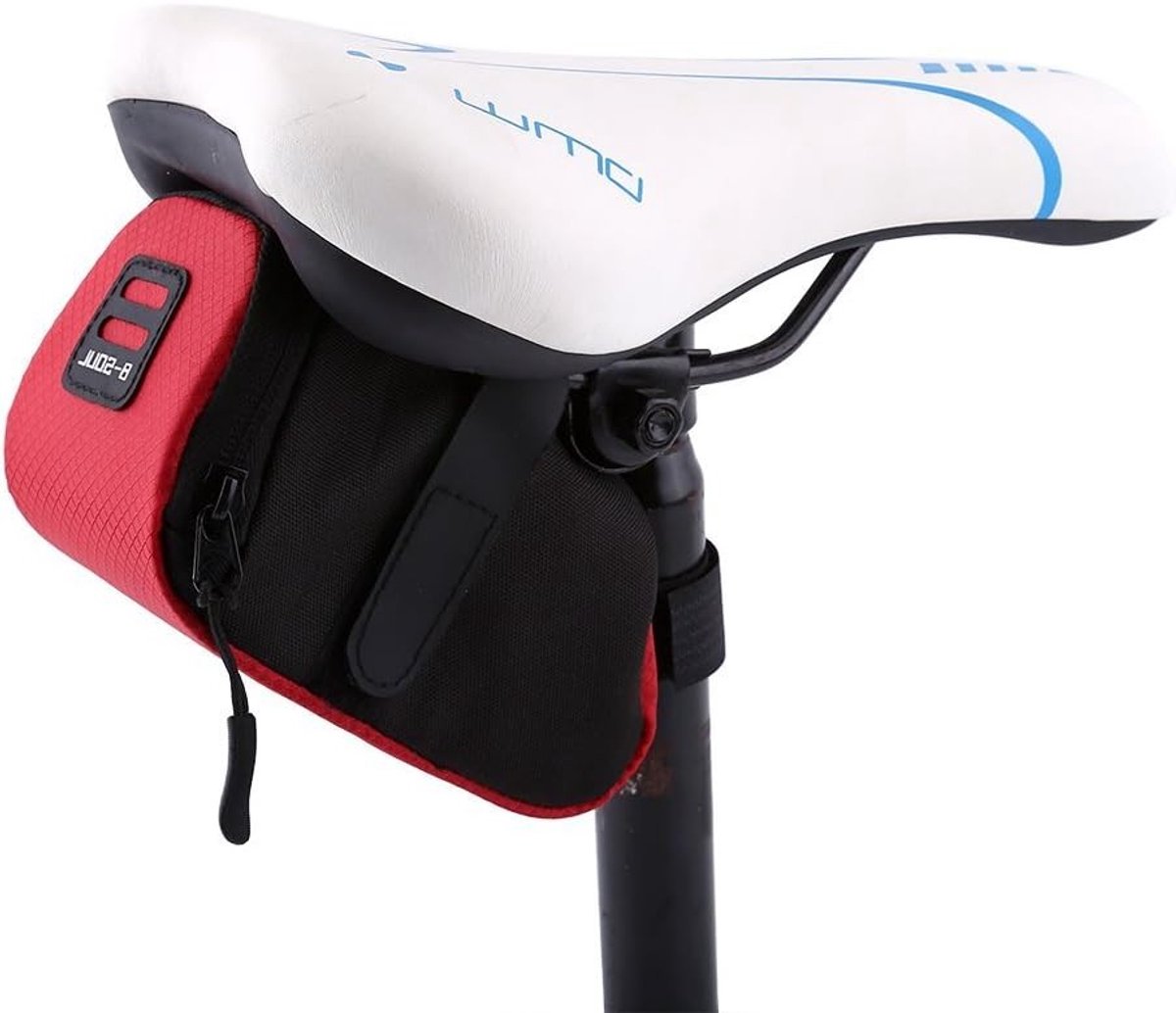 Fietszadel Tas voor Fietsen, Ideaal voor Reizen, Gemakkelijk te Bevestigen, 15 x 7 x 7 cm (Rood)