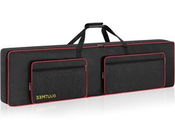 OUUTMEE tas 88 keyboard, voor e-piano's, 600D Oxford-stof met 10 mm startpagina, Gigbag (zwart) schokbestendig, waterdicht, vier hoekbeschermers