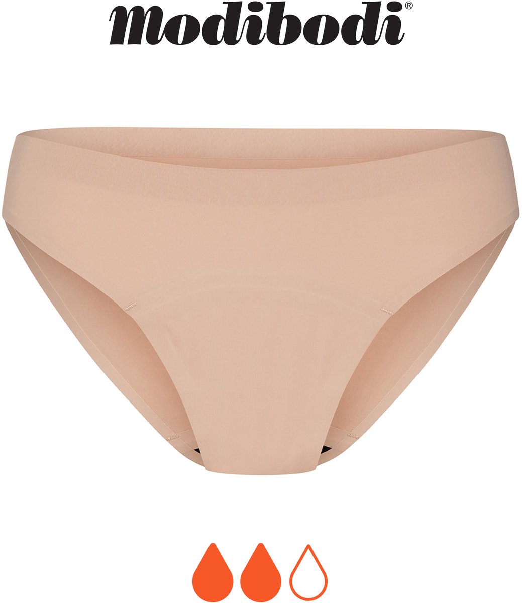 Modibodi Menstruatie Ondergoed Normaal Absorberend Naadloze Bikinislip Cashew 44