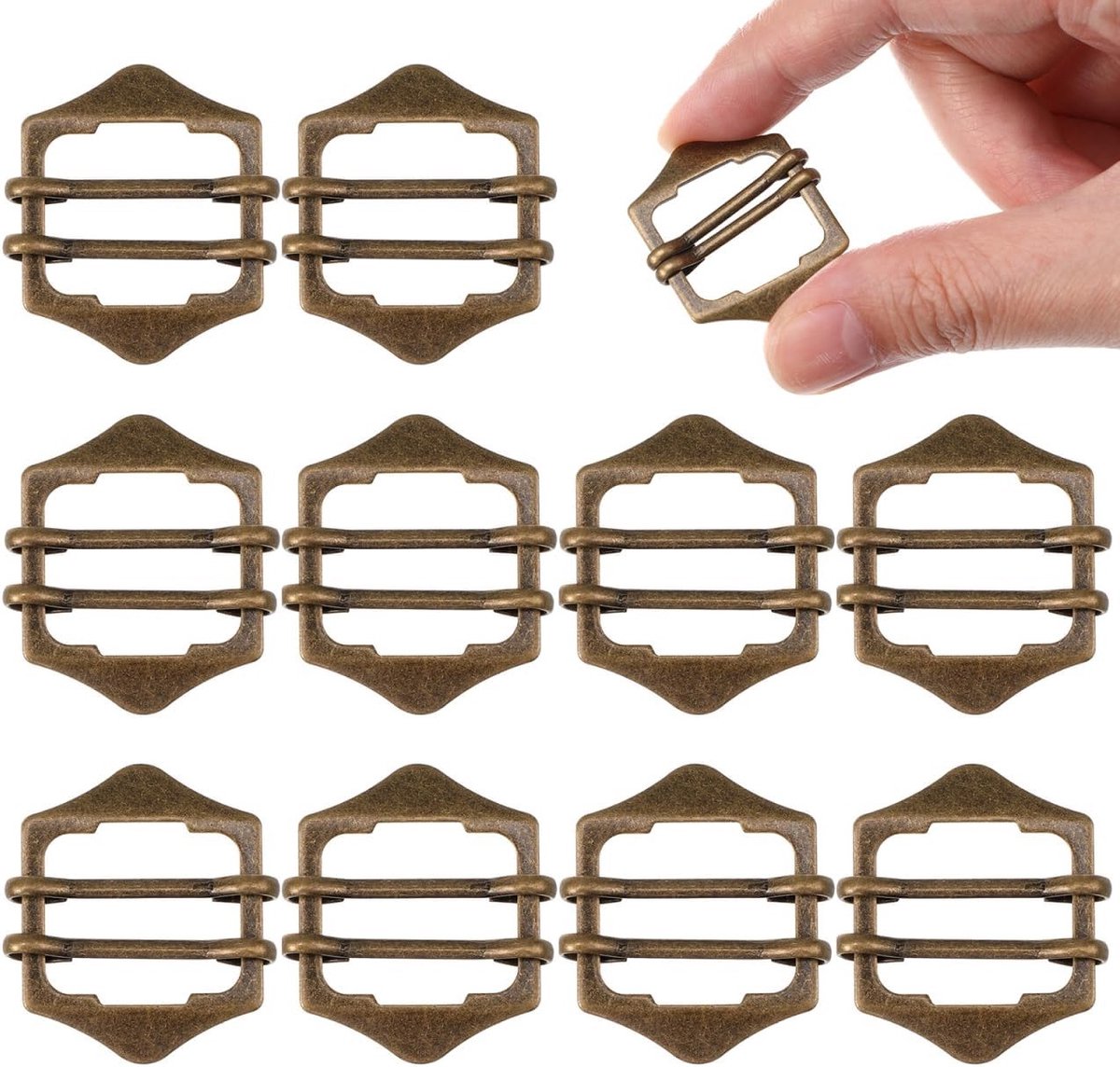 Verstelbare Messing Ceintuursluiting voor Jassen en Business Kostuums - DIY Accessoires voor Stijlvolle Outfits, 8.20 x 2.70 x 0.50 inch