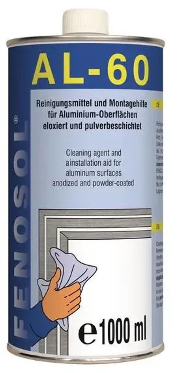 Fenosol AL-60 Aluminium Reiniger 1000 ml – Krachtige Ontoxidatie en Veilig Schoonmaken van Aluminium Oppervlakken met Langdurige Bescherming