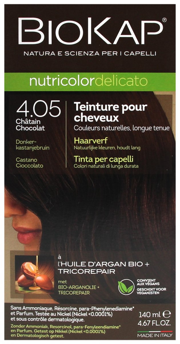 Biokap Nutricolor Delicato Permanente Kleurstof (Kleuren : Kastanje)