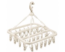 VHV Sokkendroger - Droogrek - 32 Knijpers - Sokken Hanger - Wasrek Sokken - Wasrek - Droogrek - Carrousel - Droogcarrousel - Washanger - Sokkendroogrek - Wit