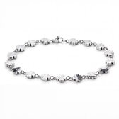 Clover | 7 mm zilverkleurige roestvrijstalen klaverarmband