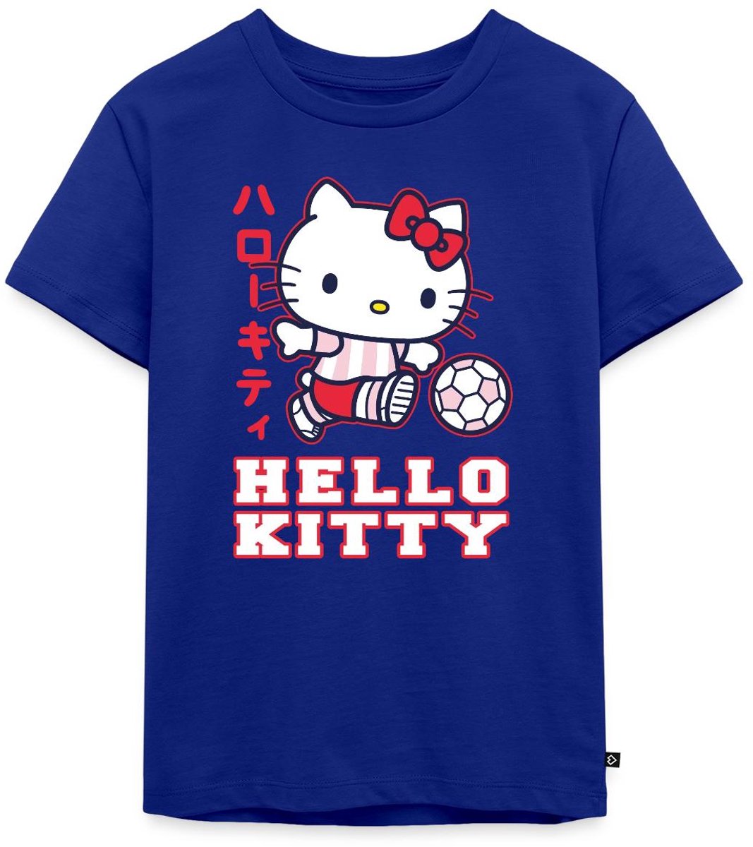 Hello Kitty Speelt Voetbal Premium T Shirt Kinderen