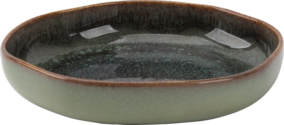 James Cooke Moss Diepe Borden 22 cm – Groen – Vaatwasmachinebestendig - Set van 2