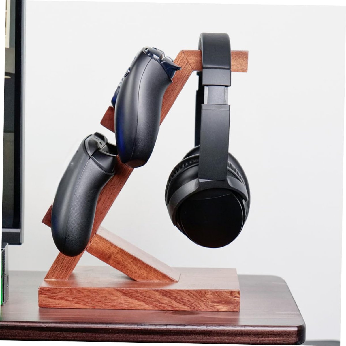 Controller Standaard - Opberghouder Hanger - Gaming Setup - Stevig Hout - 24.5 cm - Bruin — cadeau in Gadgets - foto 7