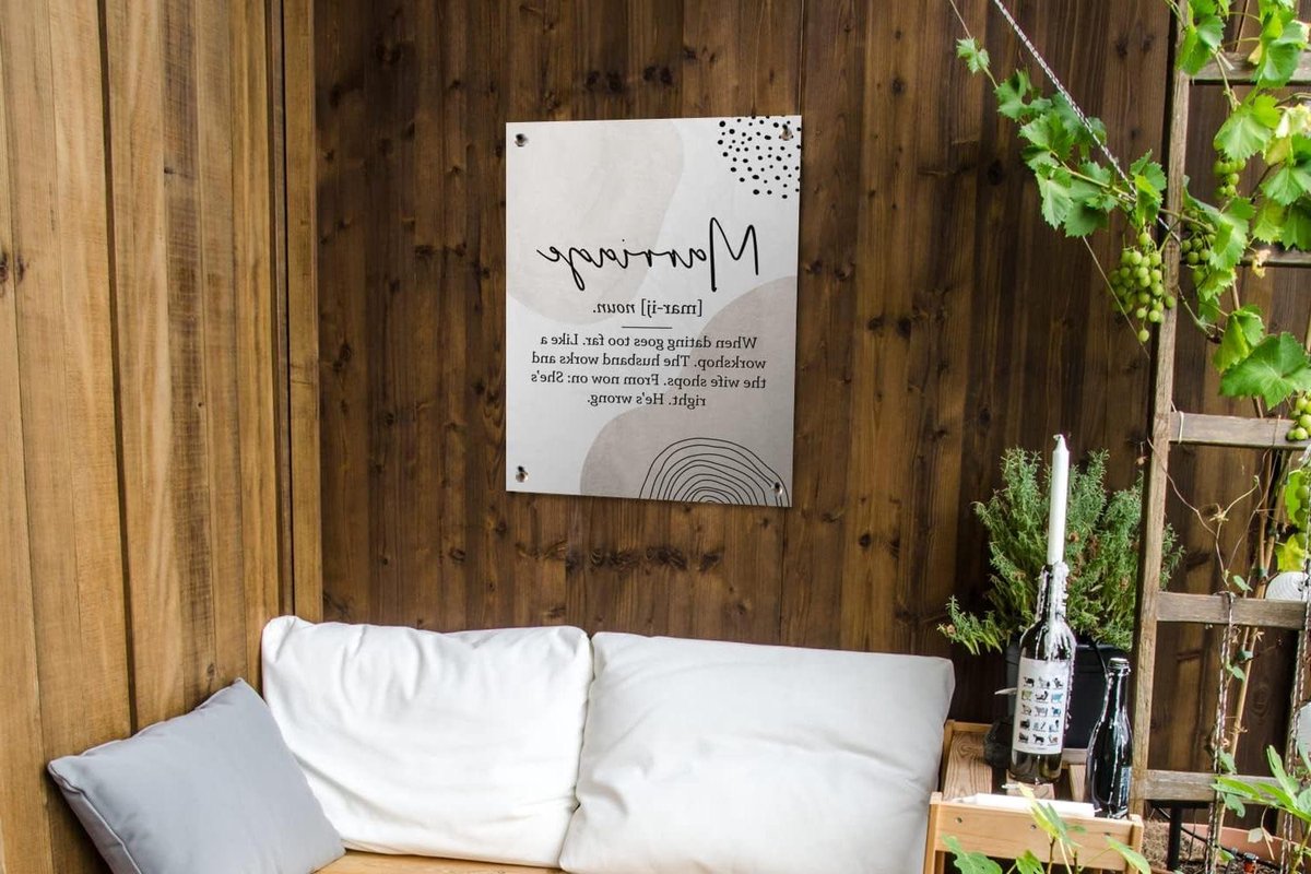 Tuinposter - Tuindoek Spreuken - Bruiloft Decoratie - UV Bestendig - 60x80 cm - Veelkleuri