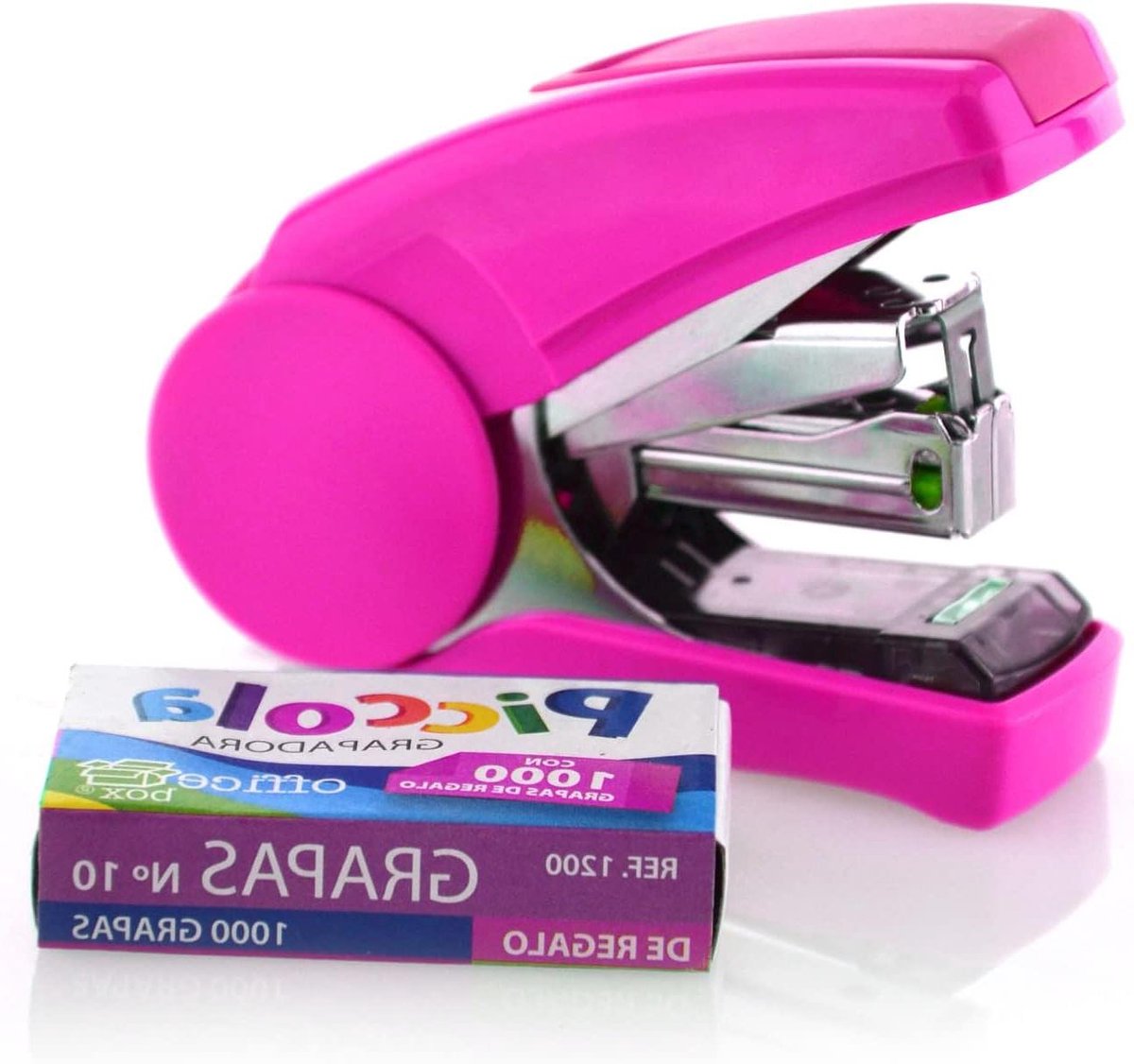 Kleine nietmachine - Handzaam apparaat - Papier werk - 50% minder kracht - 20 vellen - Magenta