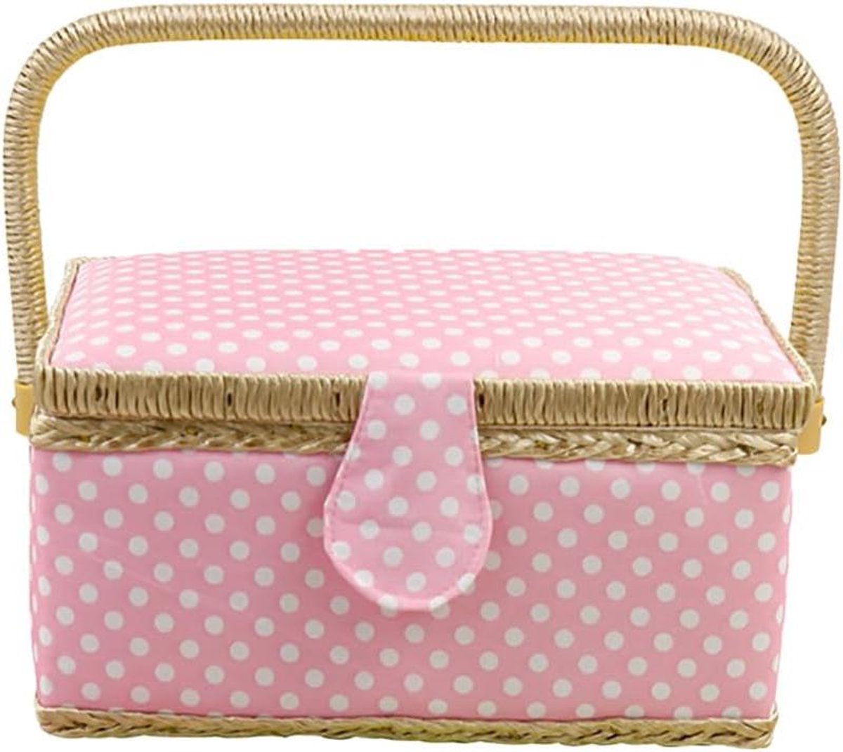 Naaimand Opberger - Opbergmand Naaispullen - Hobby Naaien - Met Handvat - 800 Gram - Roze