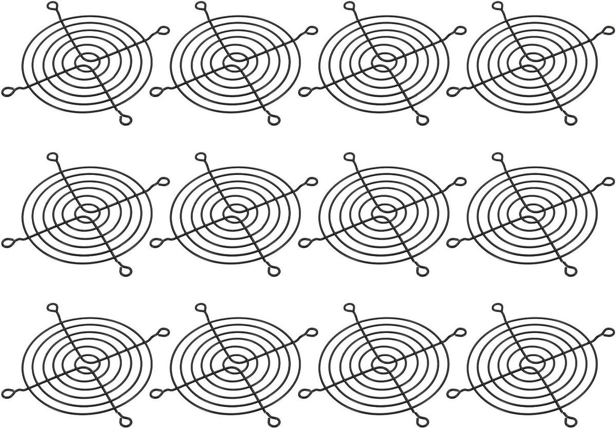 Ventilator Grill - Fan Protector - Apparatuur Beschermen - Metalen Gaas - 90 mm - Zwart