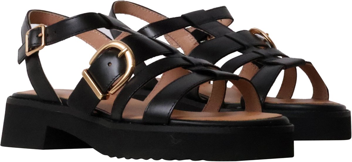 Claudia leren sandalen