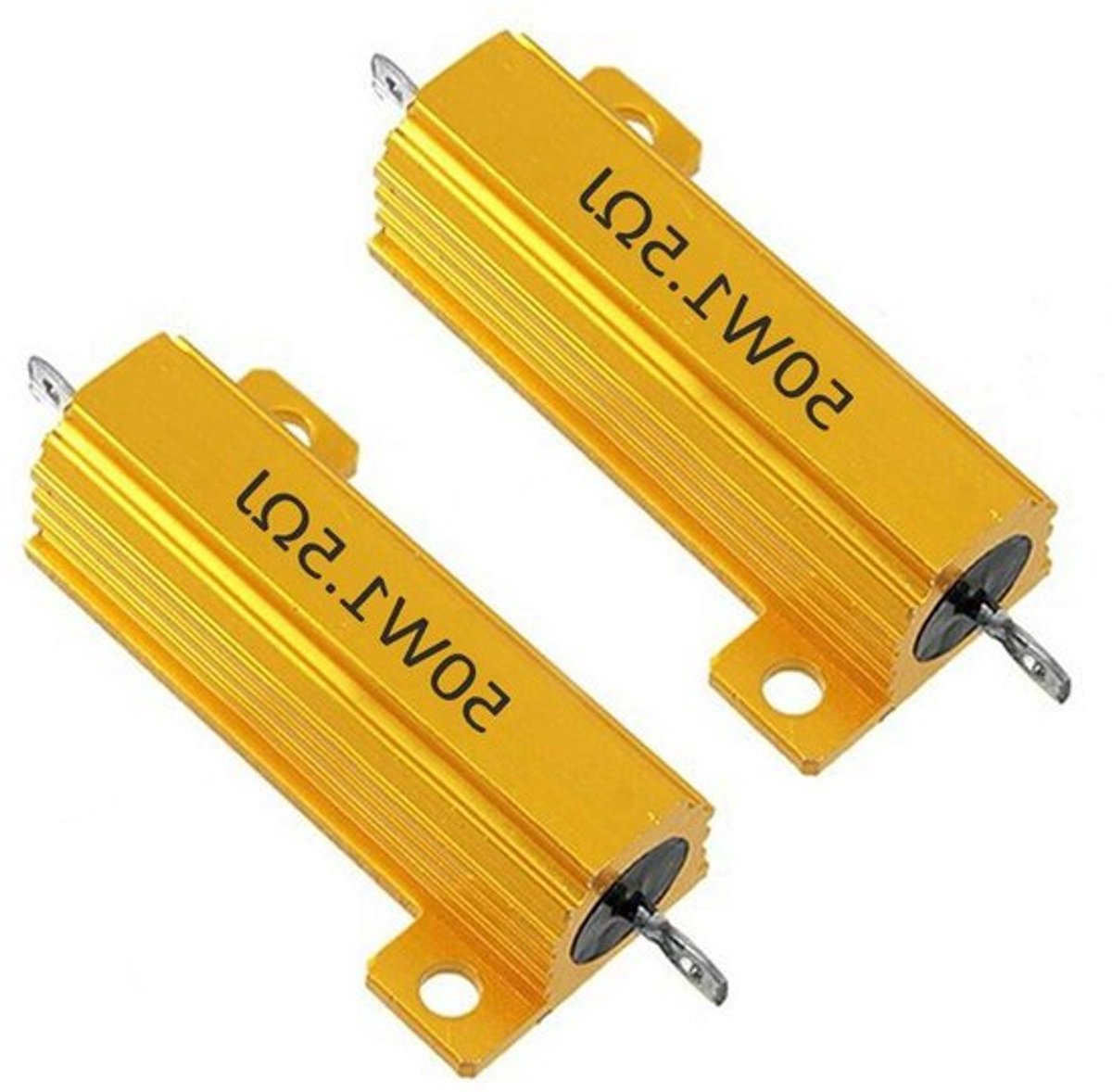 Aluminium Behuizing Weerstand 15 Ohm 5% - Set van 2 - Lampen Vermogensweerstand