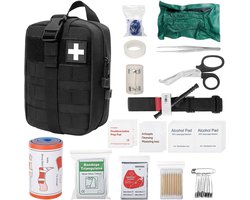 EHBO-set voor buiten, 46 stuks medische tactische tassen, eerste hulp traumaset, first-aid kit, militaire tas, noodgevallen, trauma, survivaluitrusting voor kamperen, wandelen, thuis