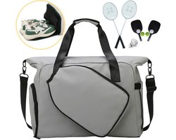 Topmelon Sporttas - padel tas- gym bag dames/ heren - Sporttas met schoenenvak -35L -Badminton Rackettas Grijs