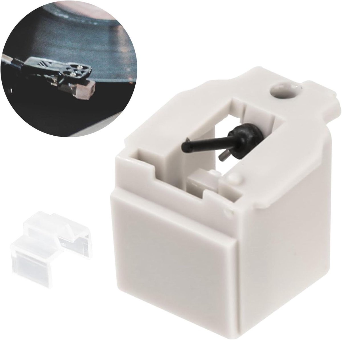 Platenspeler Naald - Naald Vervanging - Vinyl Luisteren - Hoge Compatibiliteit - 1x1x1cm - Wit