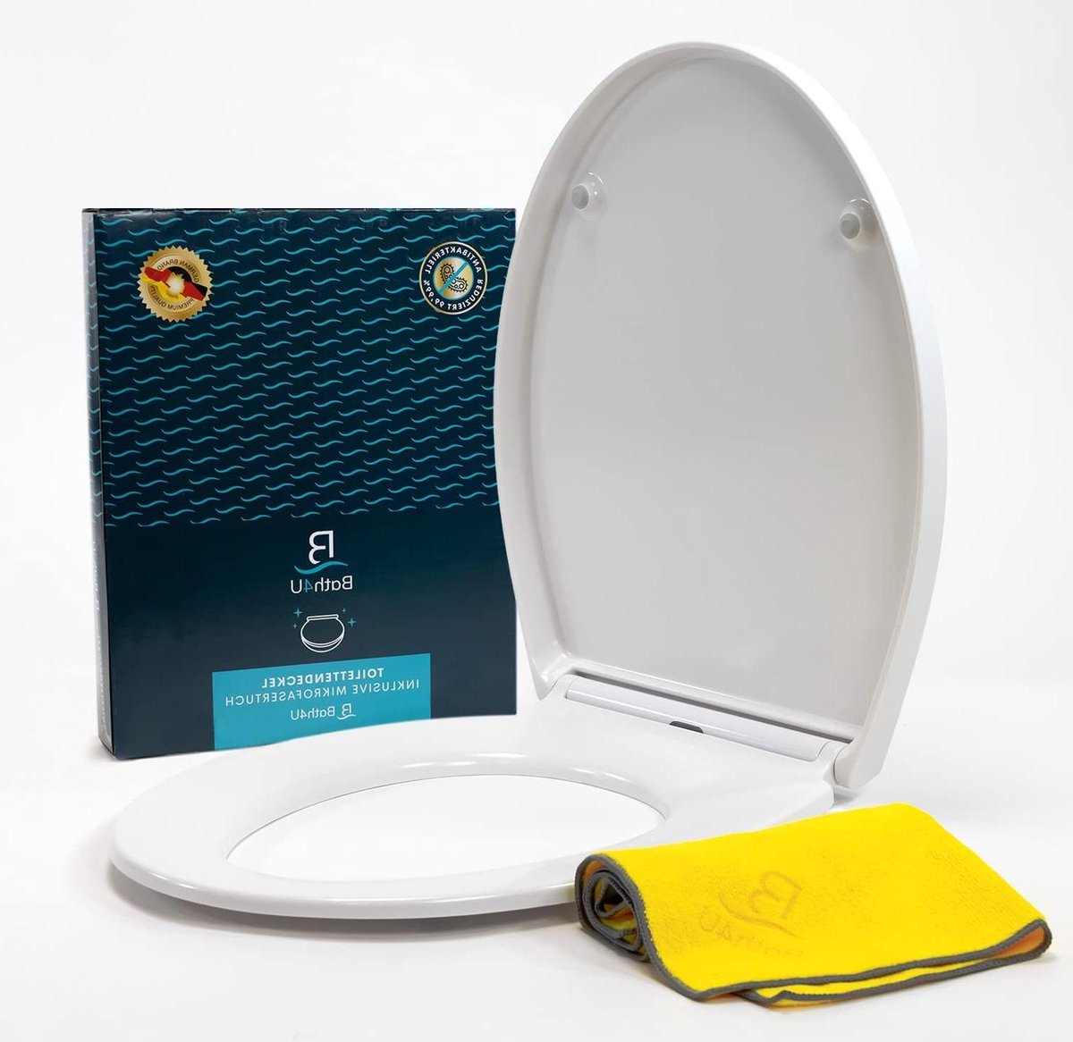 Toiletbril Wit - Toiletdeksel WC bril - Hygiënisch Werken - Automatische Daling - 37 x 46 cm - Wit