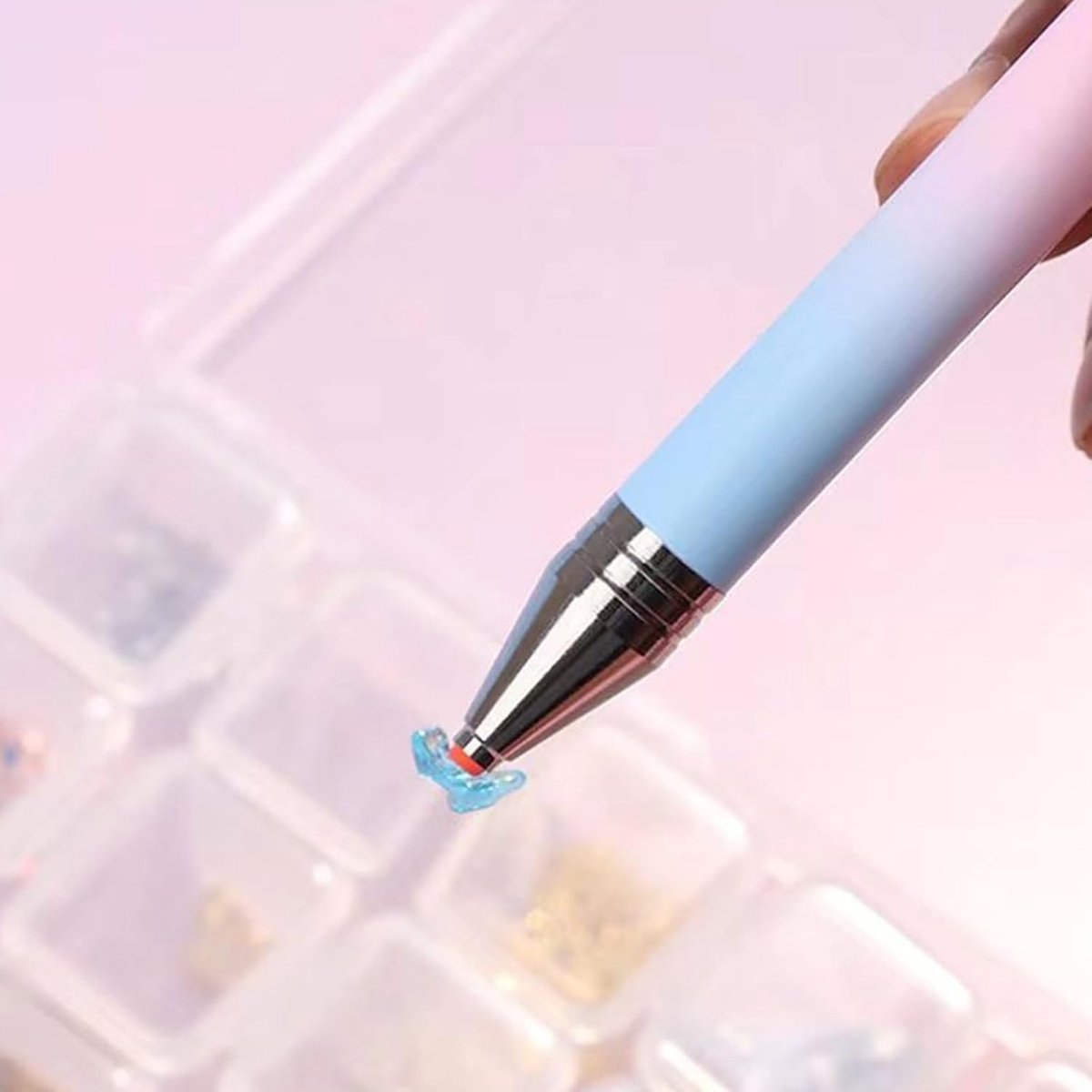 Navulbare Wax Pen - Applicator Boor Potlood - Edelstenen Bevestigen - Handig Navulontwerp - 15 cm - Wit