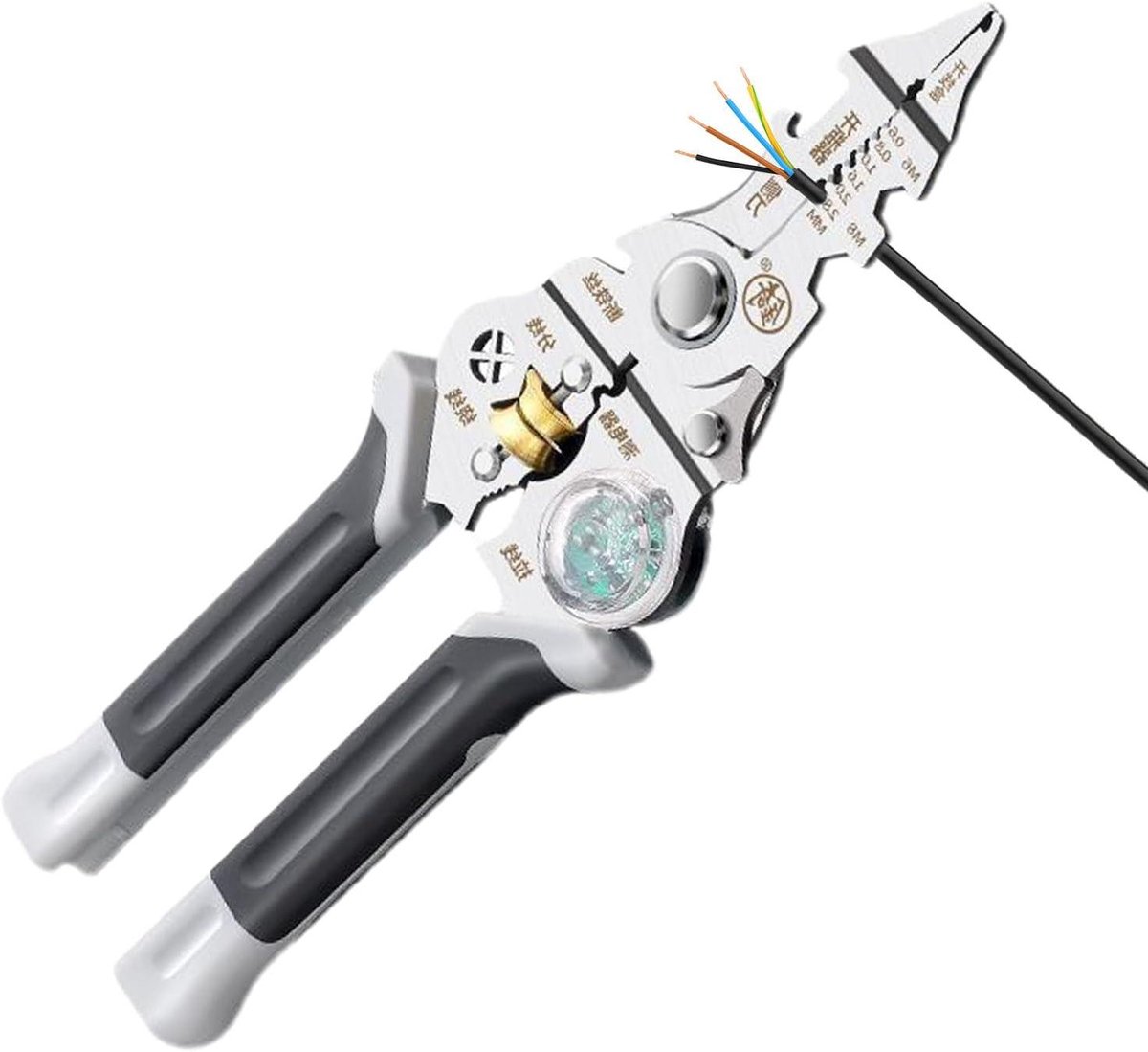 Striptang - Krimptang Draadstripper - Elektrisch Werk - Antislip Handgreep - 20.5 cm - Donkergroen