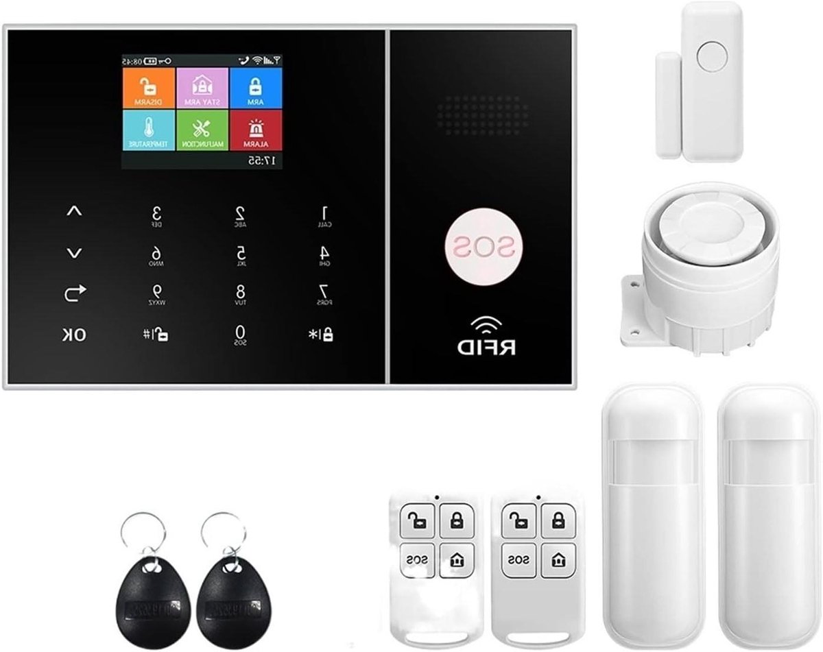 Draadloos Alarmsysteem - Thuisbeveiliging GSM WiFi - Huis Beveiligen - DIY Installatie - 10 Gram - C