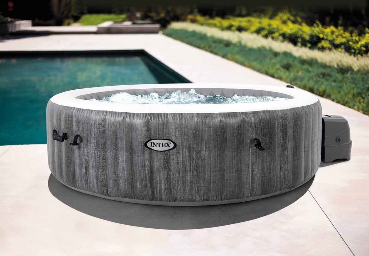 Intex PureSpa Greywood Deluxe Bubble Massage opblaasbare spa - 6 personen