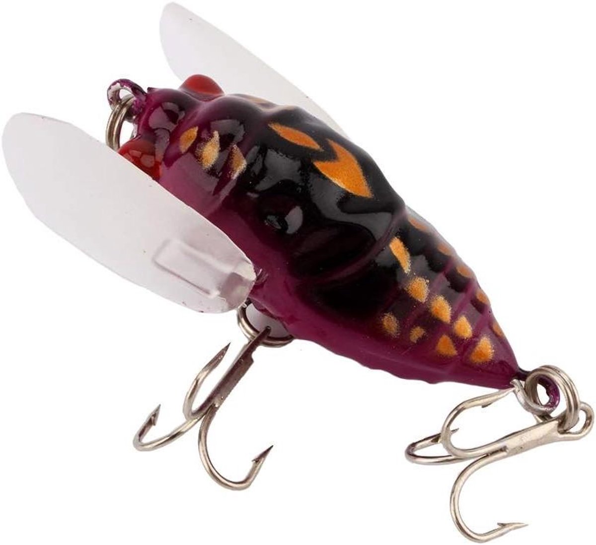 Cicade Vissen Lokken - Kunstaas Zoetwater - Vissen Op Bass - Luide Rammelaar - 4 cm - Helder