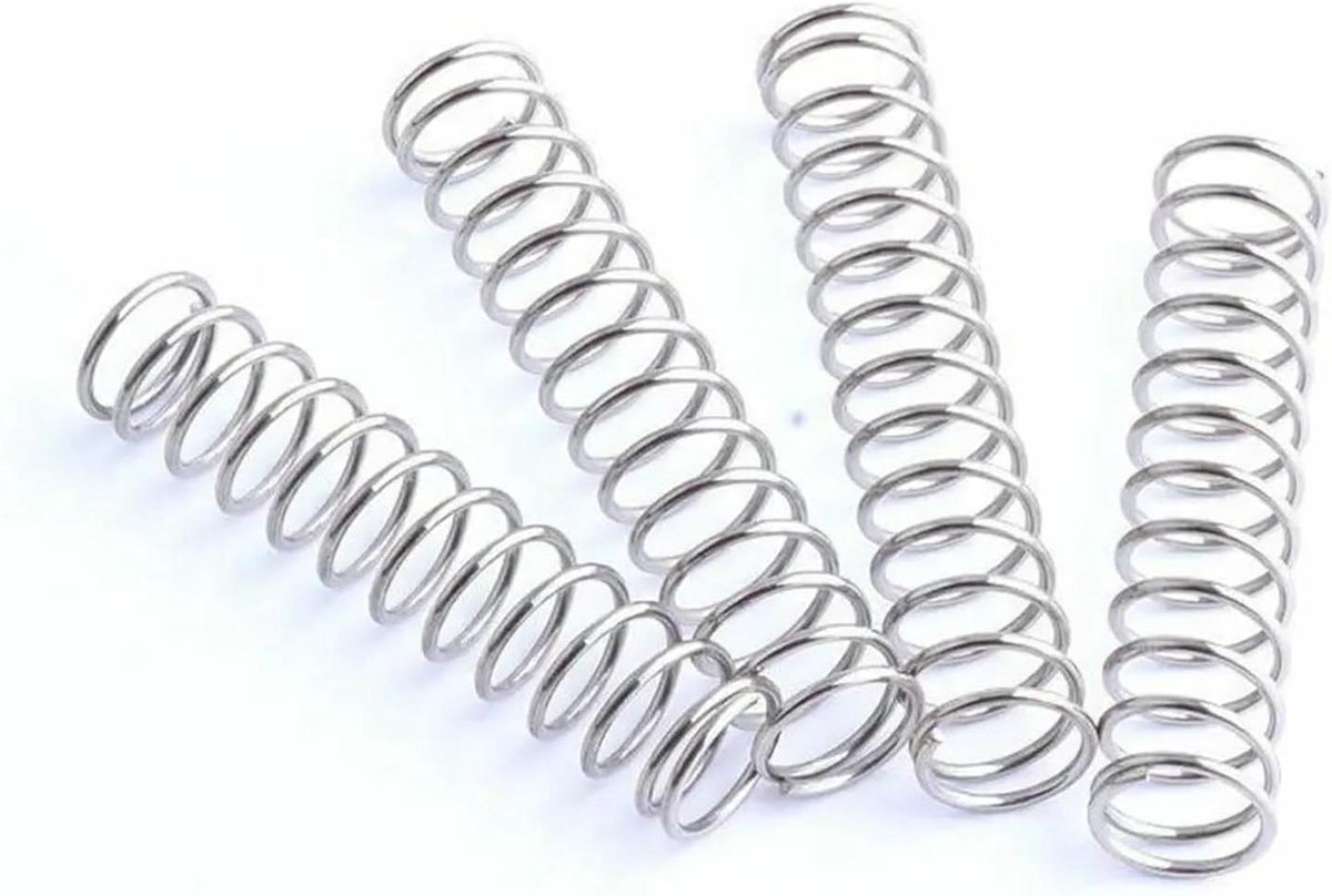 Trekveren Set - Veren Staal - Apparaten Reparatie - Wit Verzinkt - 0.7x7x60-100mm - Zilverkleurig