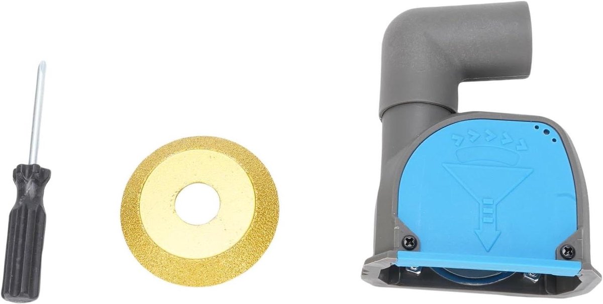 Haakse Slijper Stofkap - Stofafzuiging Slijper - Stofvrij Groeven - 9 mm Sleufdiepte - 20MM - Zwart