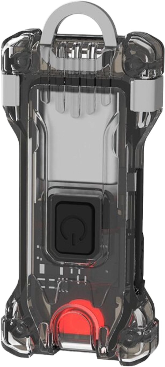 Sleutelhanger Zaklamp - Armytek Zippy WR - Oplaadbaar - 120 Lumen - wit & rood LED - Waterbestendig - Grijs