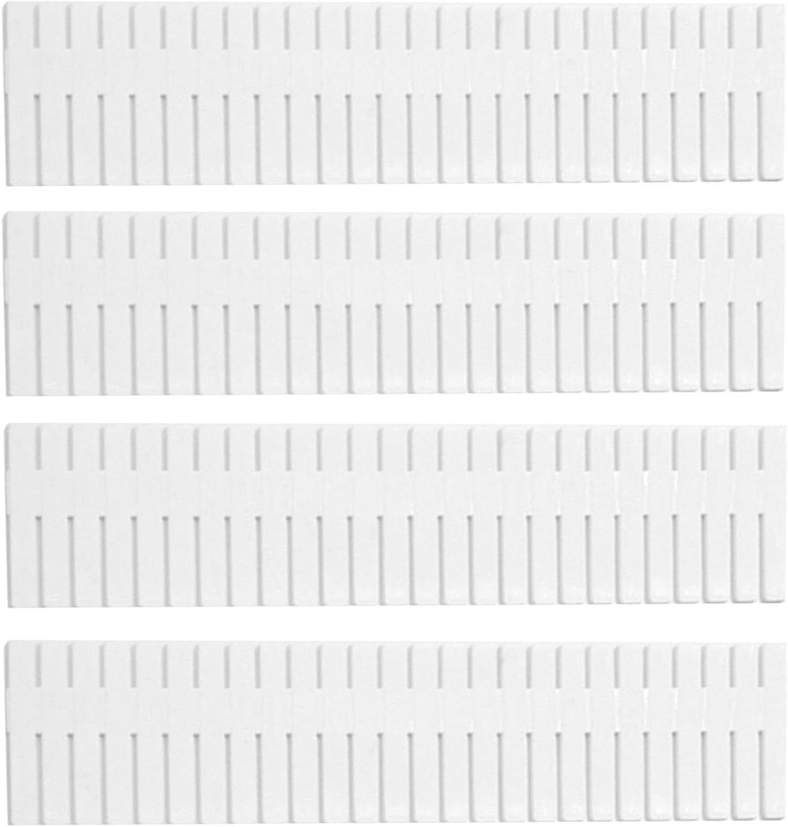 Ladeverdelers Kleding - Lade organizers - Kleding opbergen - Verstelbaar op maat - 4 stuks - Wit