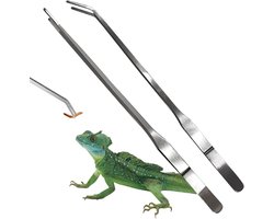 Voedingspincet Reptielen - Lange Pincet Aquarium - Huisdieren Voeren - Roestvrij Staal Constructie - 27 cm - Niet gespecificeerd