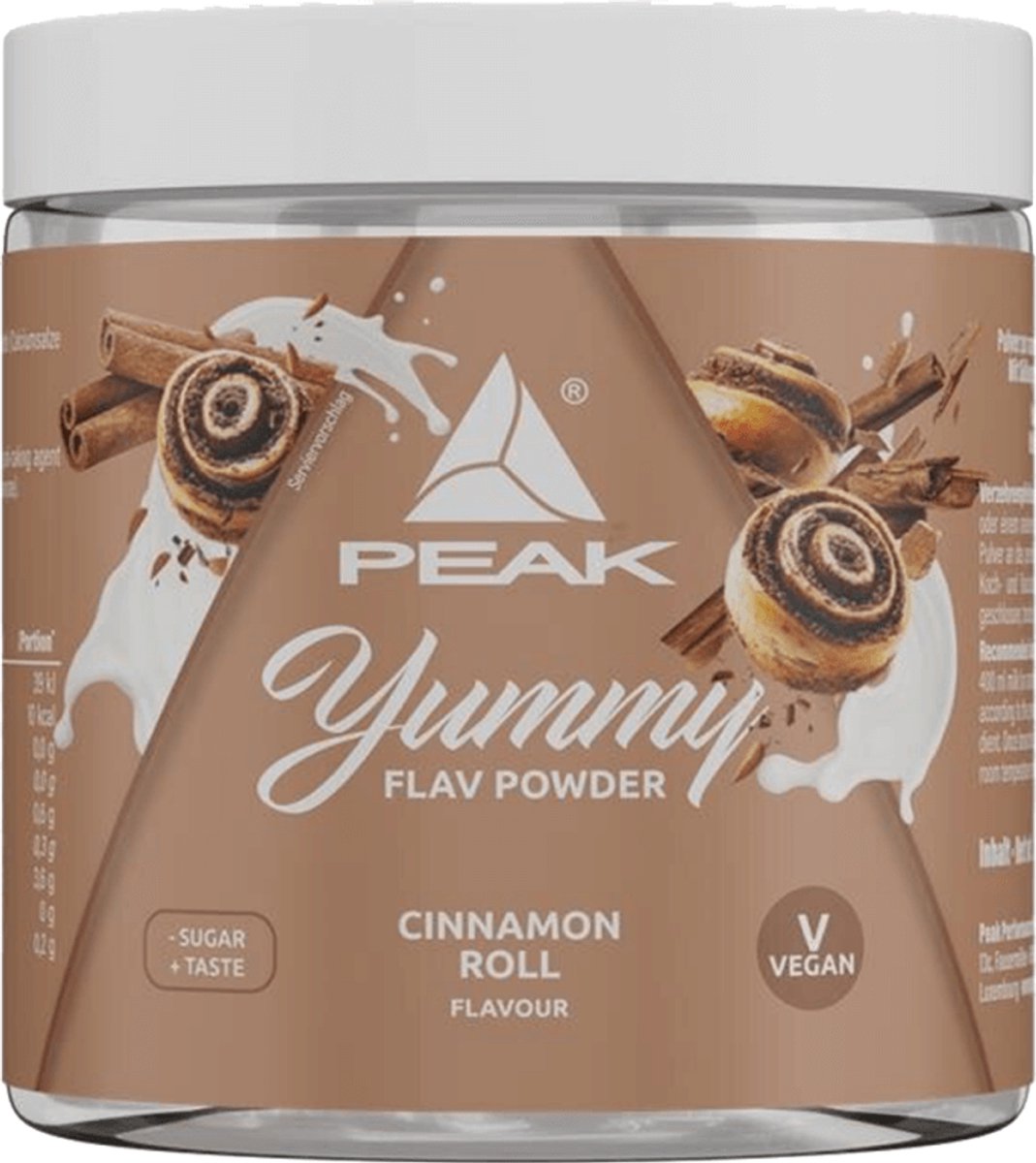 Peak Yummy Flav Powder (100g) Cinnamon Bun - Functionele voeding - Smaakstoffen/zoetstoffen