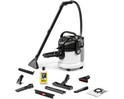 Kärcher SE 4 Plus Tapijtreiniger - Vlekkenreiniger - Incl. extra bekledingszuigmond - 4 / 4 liter - Nat- en droog stofzuiger - Geschikt voor oa. autostoelen - bureaustoelen - banken - hondenmanden, tapijten, vloerkleden, baby- en kinderstoelen