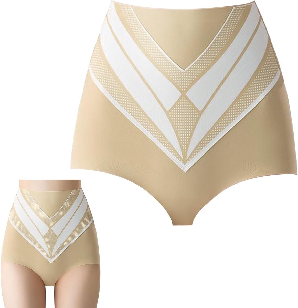 Hoogwaardige Titanium Shaping Shorts voor Medische Buikcontrole, Hoge Taille, Yoga Ondergoed voor Vrouwen, Katoenen Comfort, Nude, M