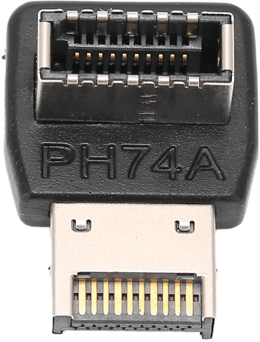 aladdien - Usb3.1 Type E Adapter - 90 Graden Elleboog - Compact en Volledig Snelheid - Adapter voor Pc Moederbord - 20g Snelheid - Geschikt voor Div...