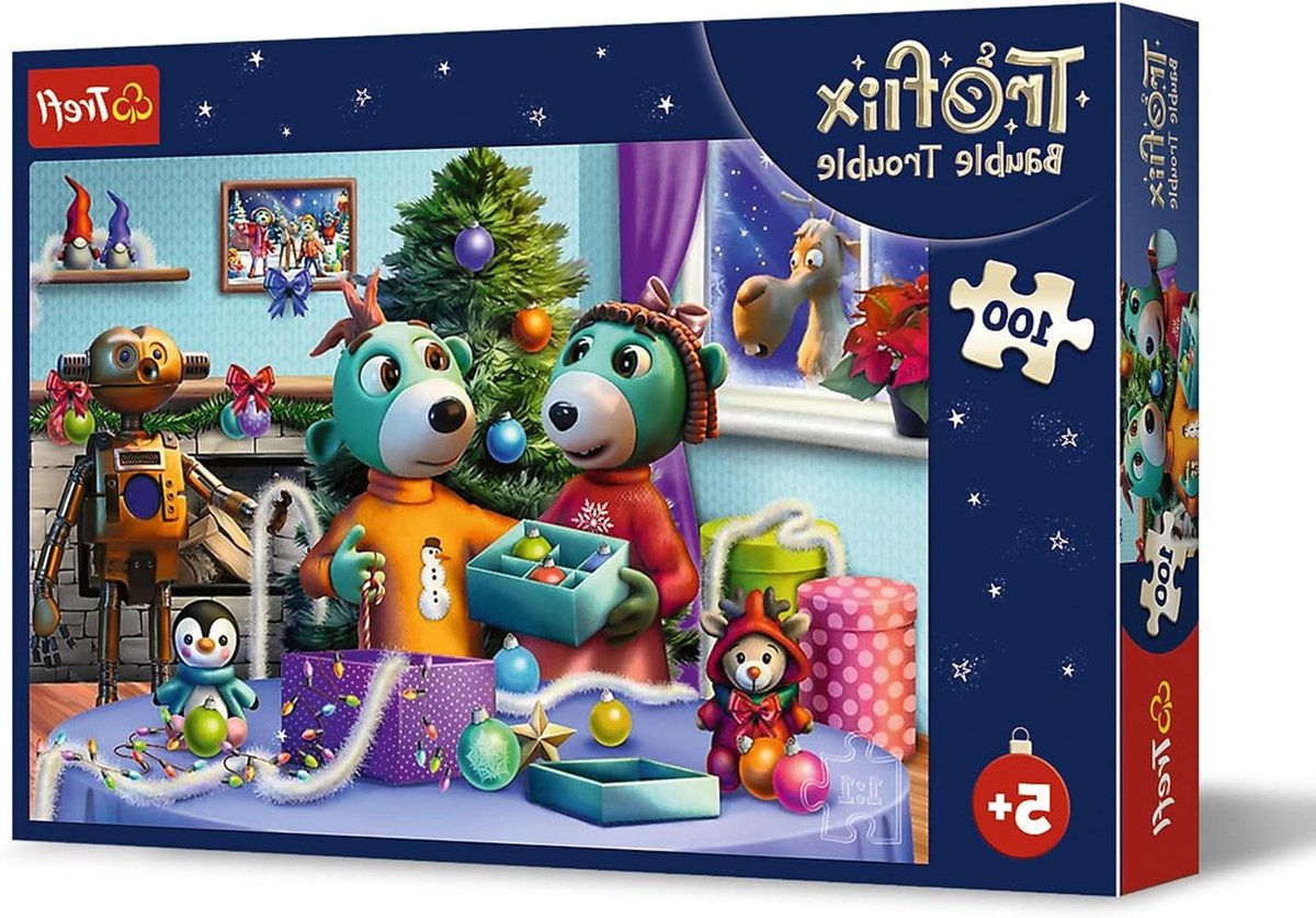 Familie Puzzel - Kerstpuzzel Legpuzzel - Kinderspel - 100 Stukjes - 41 x 27.5 cm - Multicolor