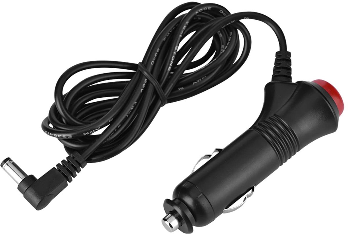 aladdien - Oplaadkabel voor Voertuigen - 12V DC met 90° Hoek - 1.5M met Schakelaar en Indicator - Geschikt voor Meerdere Toepassingen - Handig voor ...