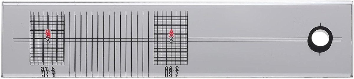 Platenspeler Naald Kalibratie - Pick-up Gereedschap - Vinyl Afspelen - Dubbelzijdig Schaalliniaal - 15.5 cm - Wit