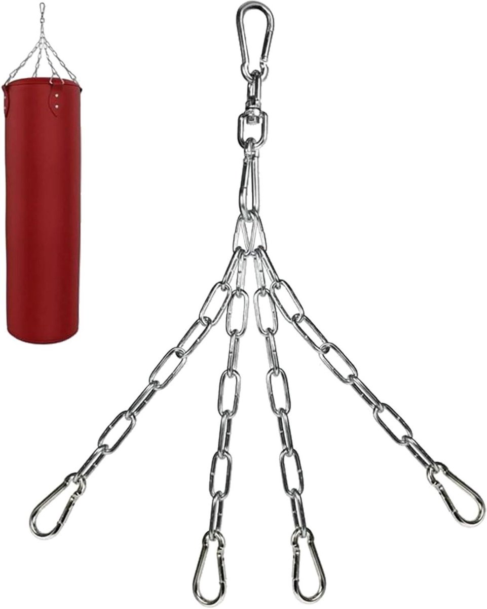 Bokszak Ketting - Hanger Ketting - Kracht Training - 360 Graden Rotatie - 50 cm - Zilverkleurig